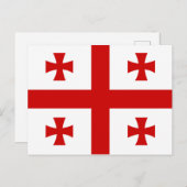 vlag van Georgië Briefkaart (Voorkant / Achterkant)