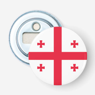Vlag van Georgië Button Flesopener