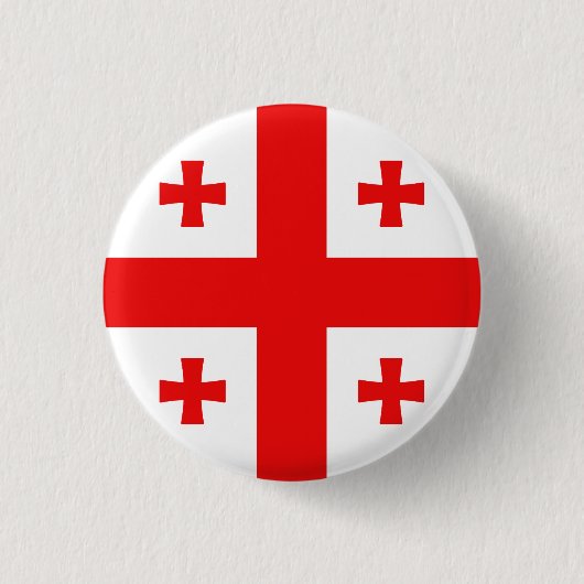 vlag van Georgië Ronde Button 3,2 Cm (Voorkant)