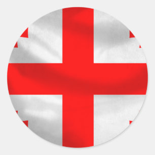 Vlag van Georgië Ronde Sticker
