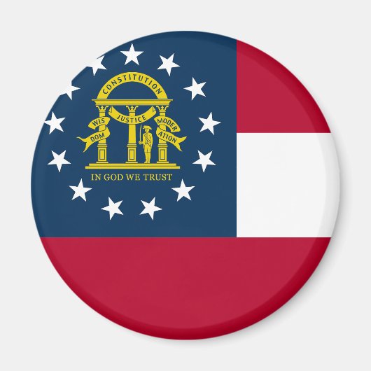 Vlag van Georgië Staat Verenigde Staten Magneet (Voorkant)