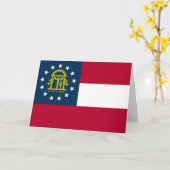Vlag van Georgië (VS-staat) Kaart (Gele Bloem)