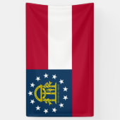 Vlag van Georgië (VS-staat) Spandoek (Verticaal)