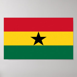 Vlag van Ghana Poster