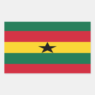 Vlag van Ghana Rechthoekige Sticker