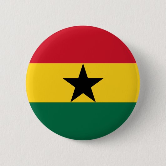 Vlag van Ghana Ronde Button 5,7 Cm (Voorkant)