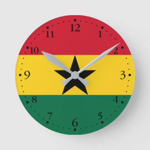Vlag van Ghana Ronde Klok