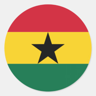 Vlag van Ghana Ronde Sticker