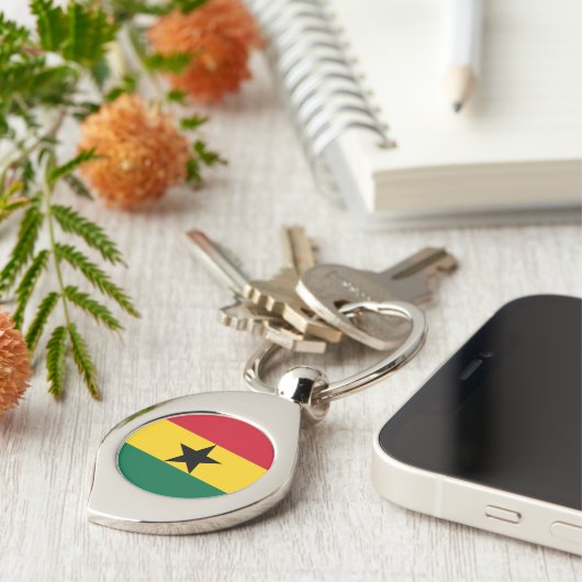 Vlag van Ghana Sleutelhanger (Zijkant)