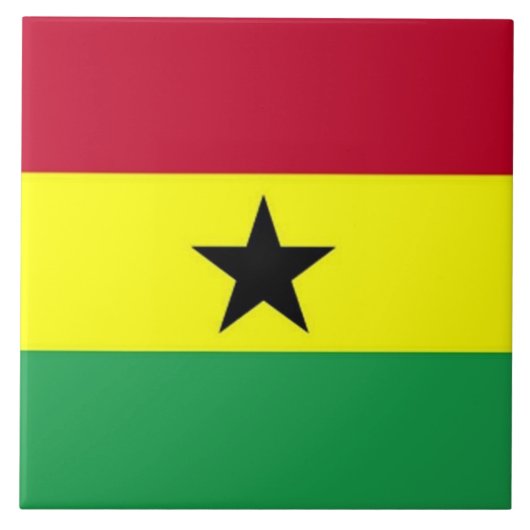 Vlag van Ghana Tegeltje (Voorkant)
