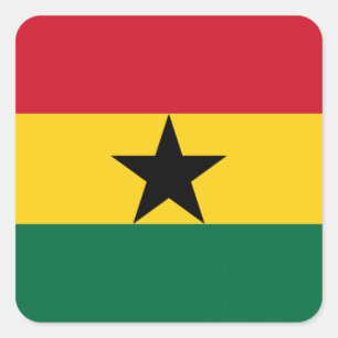 Vlag van Ghana Vierkante Sticker