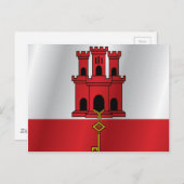 vlag van Gibraltar Briefkaart (Voorkant / Achterkant)