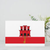 Vlag van Gibraltar Briefpapier (Staand voorkant)