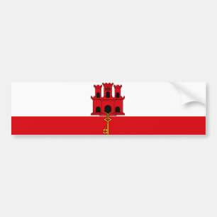 Vlag van Gibraltar Bumpersticker