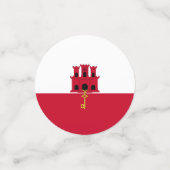 vlag van Gibraltar Confetti (Kleine voorkant)