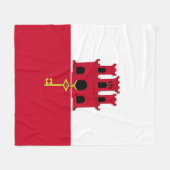 Vlag van Gibraltar Fleece Deken (Voorkant (Horizontaal))