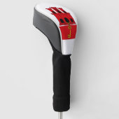 Vlag van Gibraltar/Gibraltar Golfheadcover (Schuin)