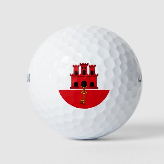 Vlag van Gibraltar Golfballen (Voorkant)