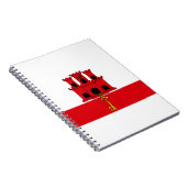 Vlag van Gibraltar Notitieboek (Rechterzijde)