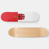 Vlag van Gibraltar Skateboard (Horizontaal)