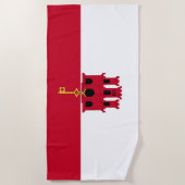 vlag van Gibraltar Strandlaken (Voorkant)