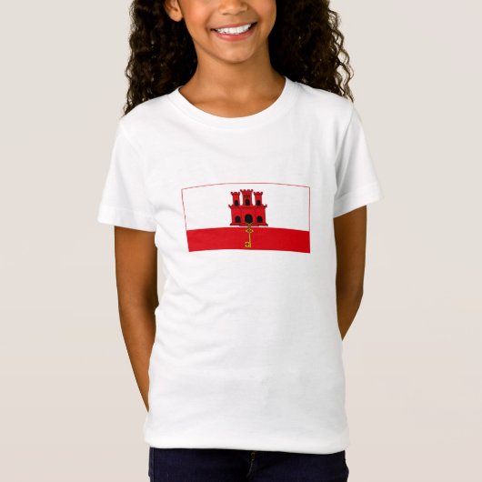 Vlag van Gibraltar T-shirt (Voorkant)