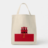 vlag van Gibraltar Tote Bag (Achterkant)