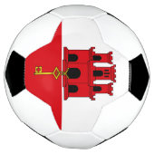 Vlag van Gibraltar Voetbal (Gedraaid)