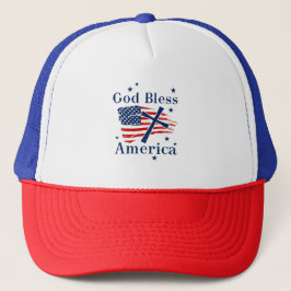 Vlag van God Bless America Trucker Pet