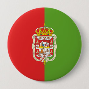 Vlag van Granada Ronde Button 4,0 Cm