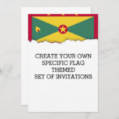 Vlag van Grenada Kaart (Voorkant / Achterkant)