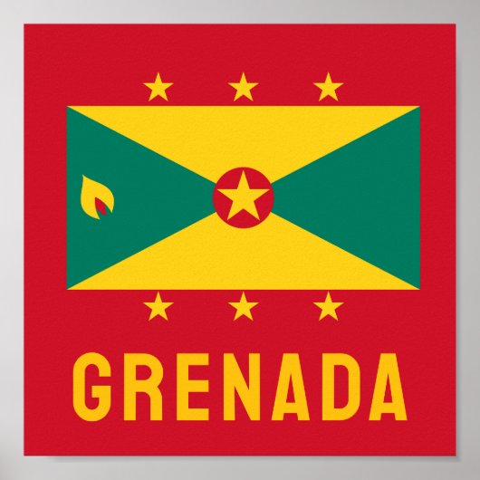 Vlag van Grenada Poster (Voorkant)