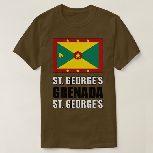 Vlag van Grenada T-shirt (Design voorkant)