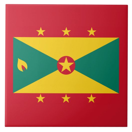 Vlag van Grenada Tegeltje (Voorkant)
