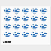 Vlag van Griekenland, Grieks Hart Sticker (Vel)