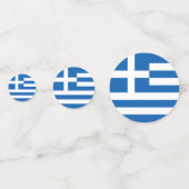 Vlag van Griekenland op Confetti (Achterkanten)