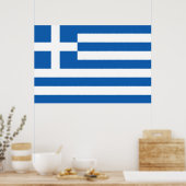 Vlag van Griekenland Poster (Keuken)