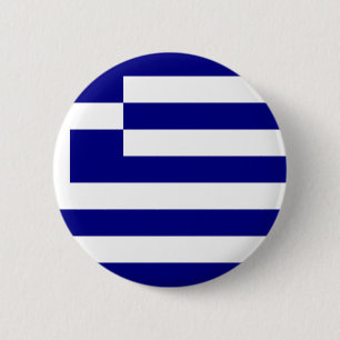 Vlag van Griekenland Ronde Button 5,7 Cm