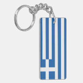 Vlag van Griekenland Sleutelhanger (Voorkant Links)