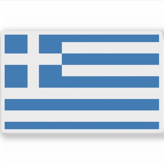 Vlag van Griekenland Sticker (Voorkant)
