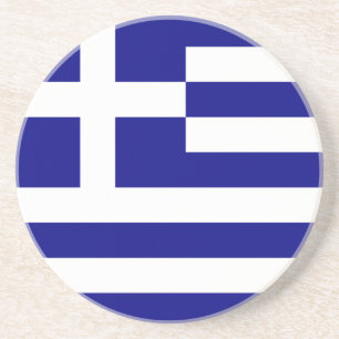 Vlag van Griekenland Zandsteen Onderzetter