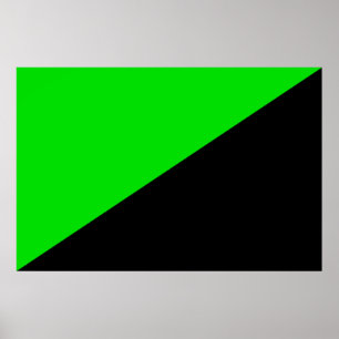 Vlag van groen anarchisme poster