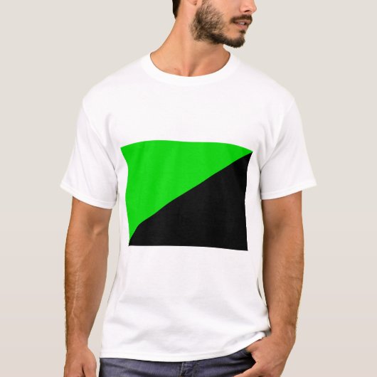 Vlag van groen anarchisme t-shirt (Voorkant)
