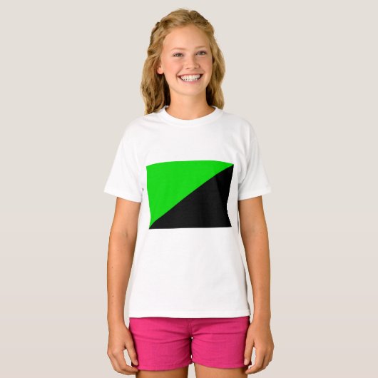 Vlag van groen anarchisme t-shirt (Voorkant volledig)