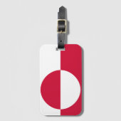 Vlag van Groenland Bagagelabel (Voorkant (verticaal))