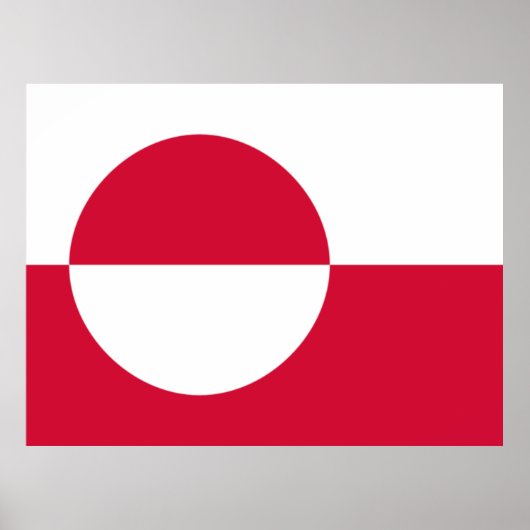 Vlag van Groenland Poster (Voorkant)