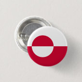 Vlag van Groenland Ronde Button 3,2 Cm (Voorkant /achterkant)