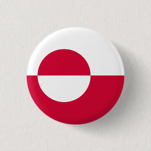 Vlag van Groenland Ronde Button 3,2 Cm