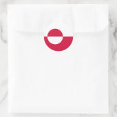 Vlag van Groenland Ronde Sticker (Tas)