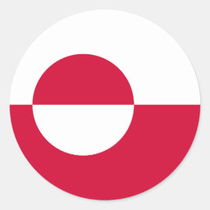 Vlag van Groenland Ronde Sticker